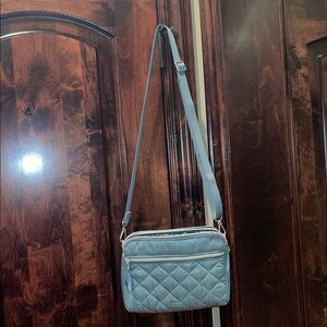 Vera Bradley Quilted Sage Green Crossbody Bag Like New
